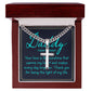 Artisan Cross Necklace on Cuban Chain w/MC- Father's Day - Mens Jewelry - Gifts For Dad