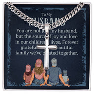 To My Husband Your Not Just My Husband Cuban Chain with Artisan Cross Necklace