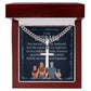 To My Husband Your Not Just My Husband Cuban Chain with Artisan Cross Necklace