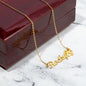 18K yellow gold finish Name Necklace, Paw Name Necklace, Pet Name Necklace, Name Necklace, Personalized Gifts for her, Birthday Gift for Her