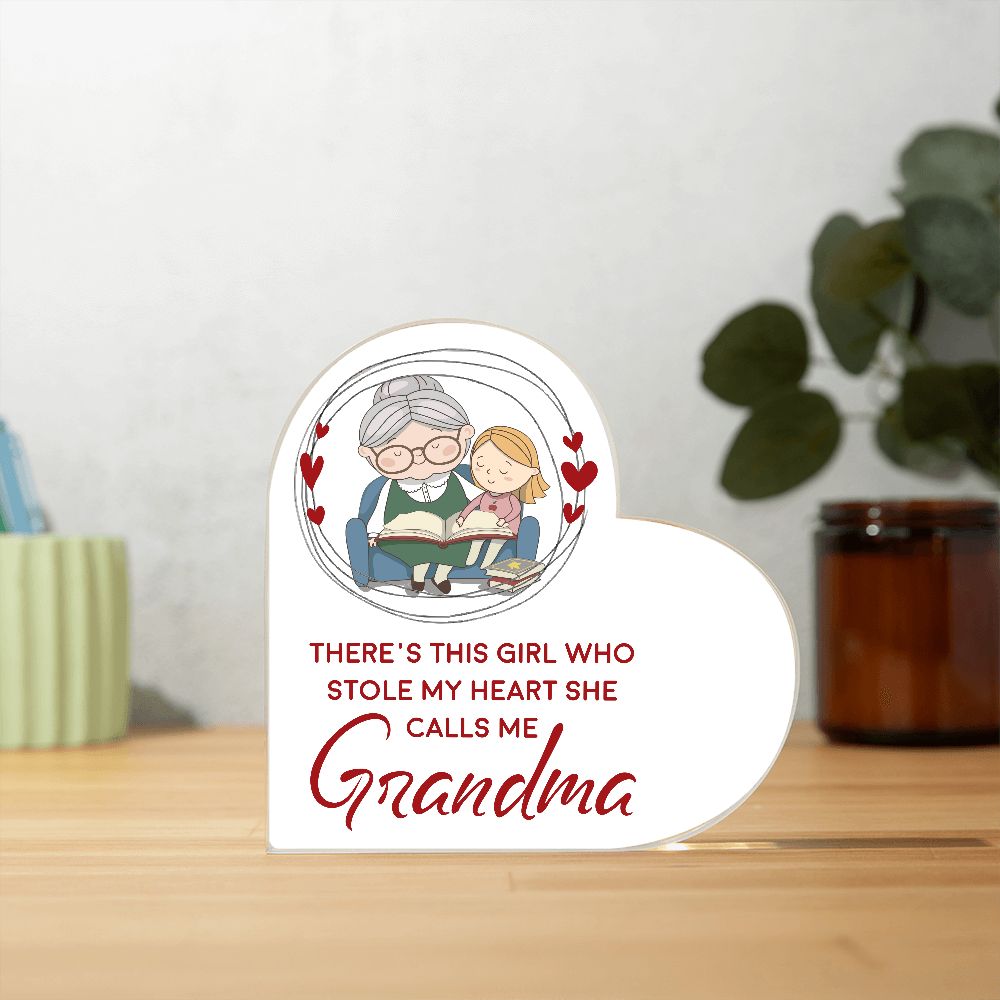 There's this girl who stole my heart-Printed Heart Shaped Acrylic Plaque