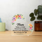Mom Today a Bride Personalized Message To Mom Heart Shape Acrylic Plaque, Mother's Day Gifts From Daughter, Mom Gift Idea, Mom Birthday Gift, Gift For Mom