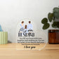 Printed Heart Shaped Acrylic Plaque / Fathers day / Anniversary Gift / Birthday Gift .