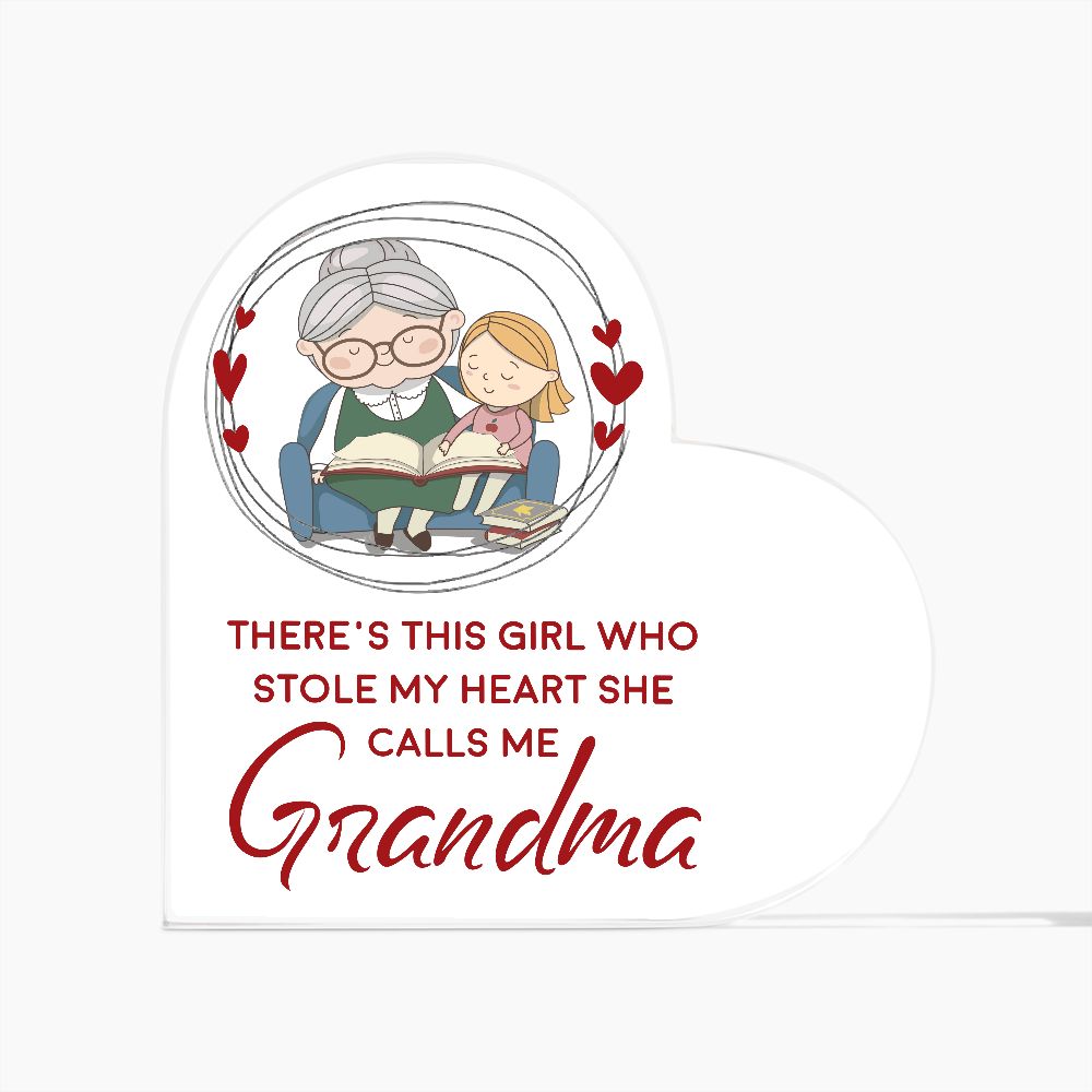 There's this girl who stole my heart-Printed Heart Shaped Acrylic Plaque