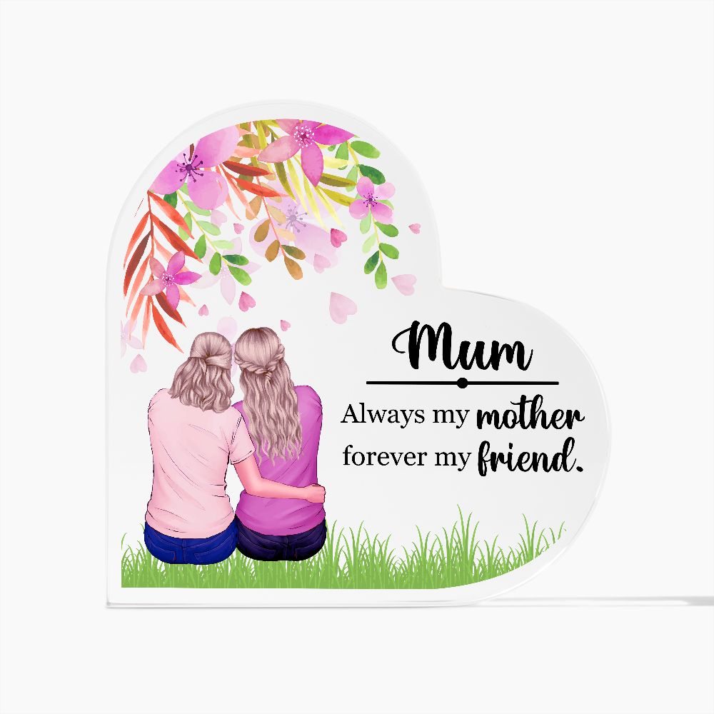 Personalized Message To Mom Heart Shape Acrylic Plaque, Mother's Day Gifts From Daughter, Mom Gift Idea, Mom Birthday Gift, Gift For Mom