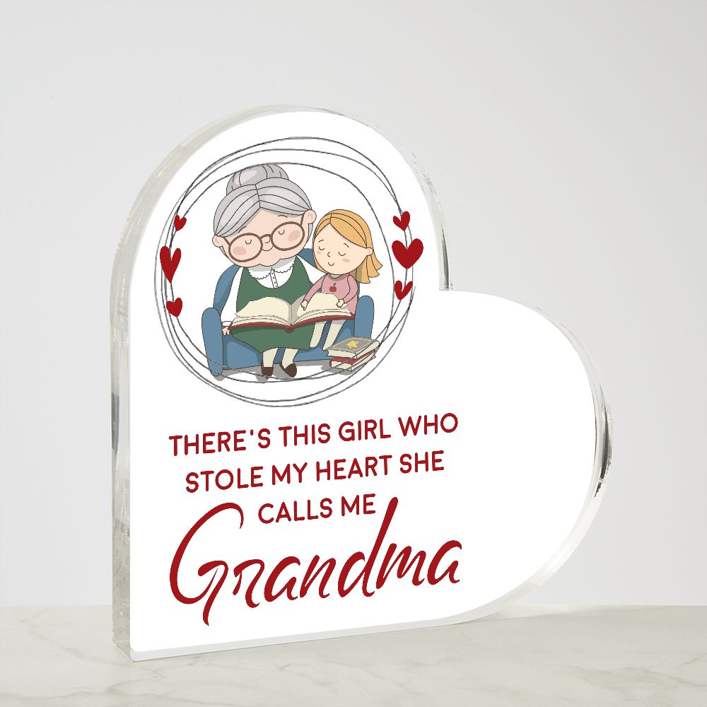 There's this girl who stole my heart-Printed Heart Shaped Acrylic Plaque