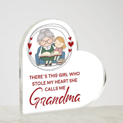 There's this girl who stole my heart-Printed Heart Shaped Acrylic Plaque