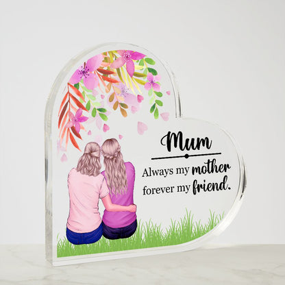 Personalized Message To Mom Heart Shape Acrylic Plaque, Mother's Day Gifts From Daughter, Mom Gift Idea, Mom Birthday Gift, Gift For Mom