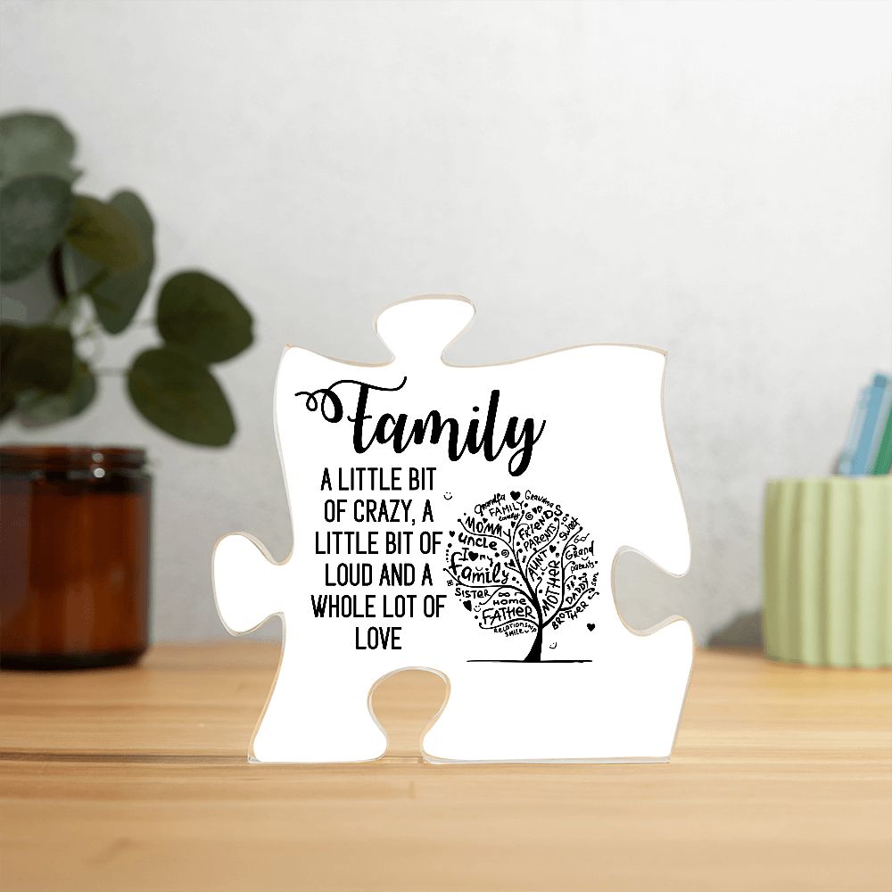 Family -Printed Acrylic Puzzle Plaque
