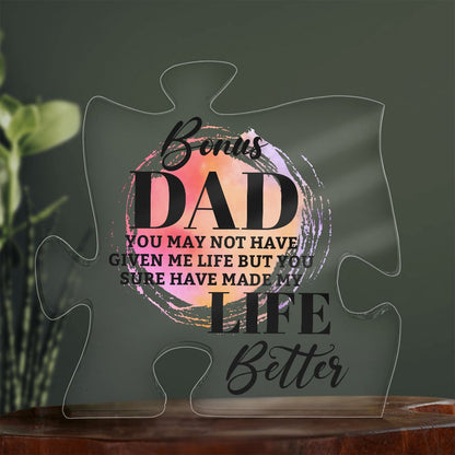 Printed Acrylic Puzzle Plaque / Fathers Day / Best dad /Anniversary gift / Birthday Gift.