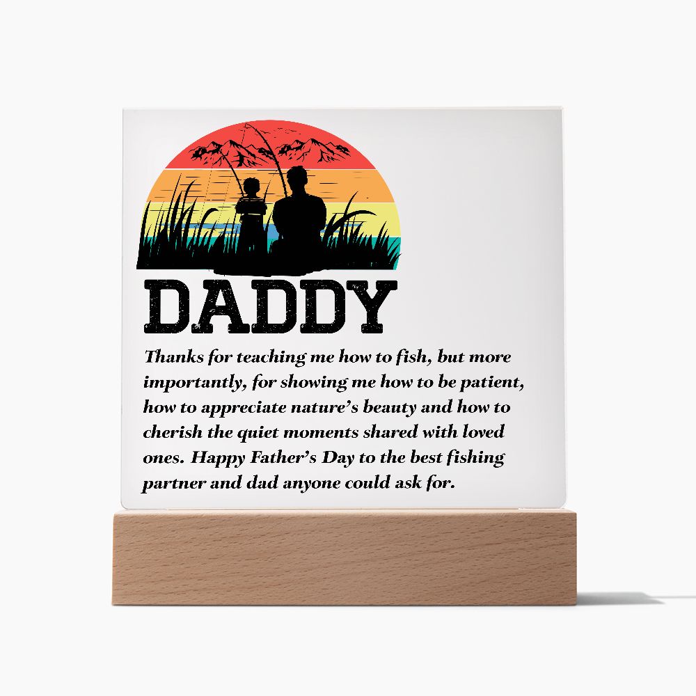 Acrylic Plaque, Fathers Day Gift, Best Dad, Loving Message, Fathers Day, Best Gifts For Dad, LED Plaque, Dad Plaque.