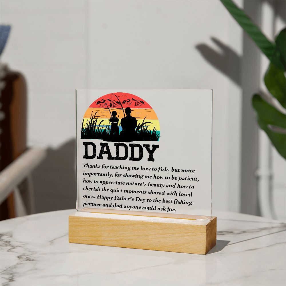 Acrylic Plaque, Fathers Day Gift, Best Dad, Loving Message, Fathers Day, Best Gifts For Dad, LED Plaque, Dad Plaque.