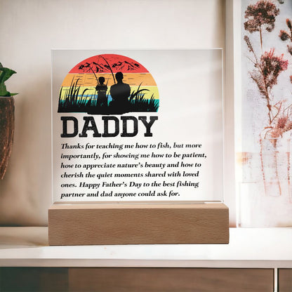 Acrylic Plaque, Fathers Day Gift, Best Dad, Loving Message, Fathers Day, Best Gifts For Dad, LED Plaque, Dad Plaque.