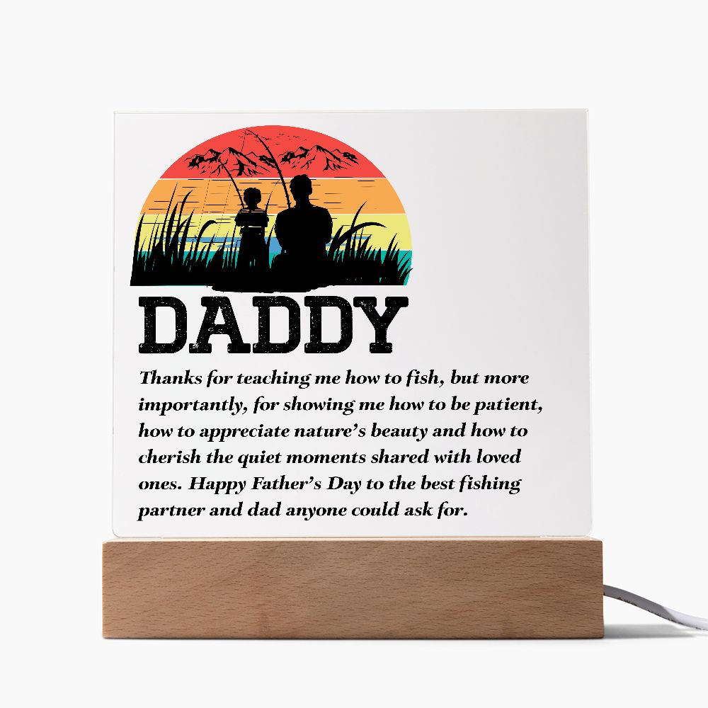 Acrylic Plaque, Fathers Day Gift, Best Dad, Loving Message, Fathers Day, Best Gifts For Dad, LED Plaque, Dad Plaque.