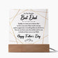 Acrylic Plaque, Fathers Day Gift, Loving Message, Best Gifts For Dad, Fathers Day, LED Gift, Fathers Day Plaque, To the Worlds Best Dad