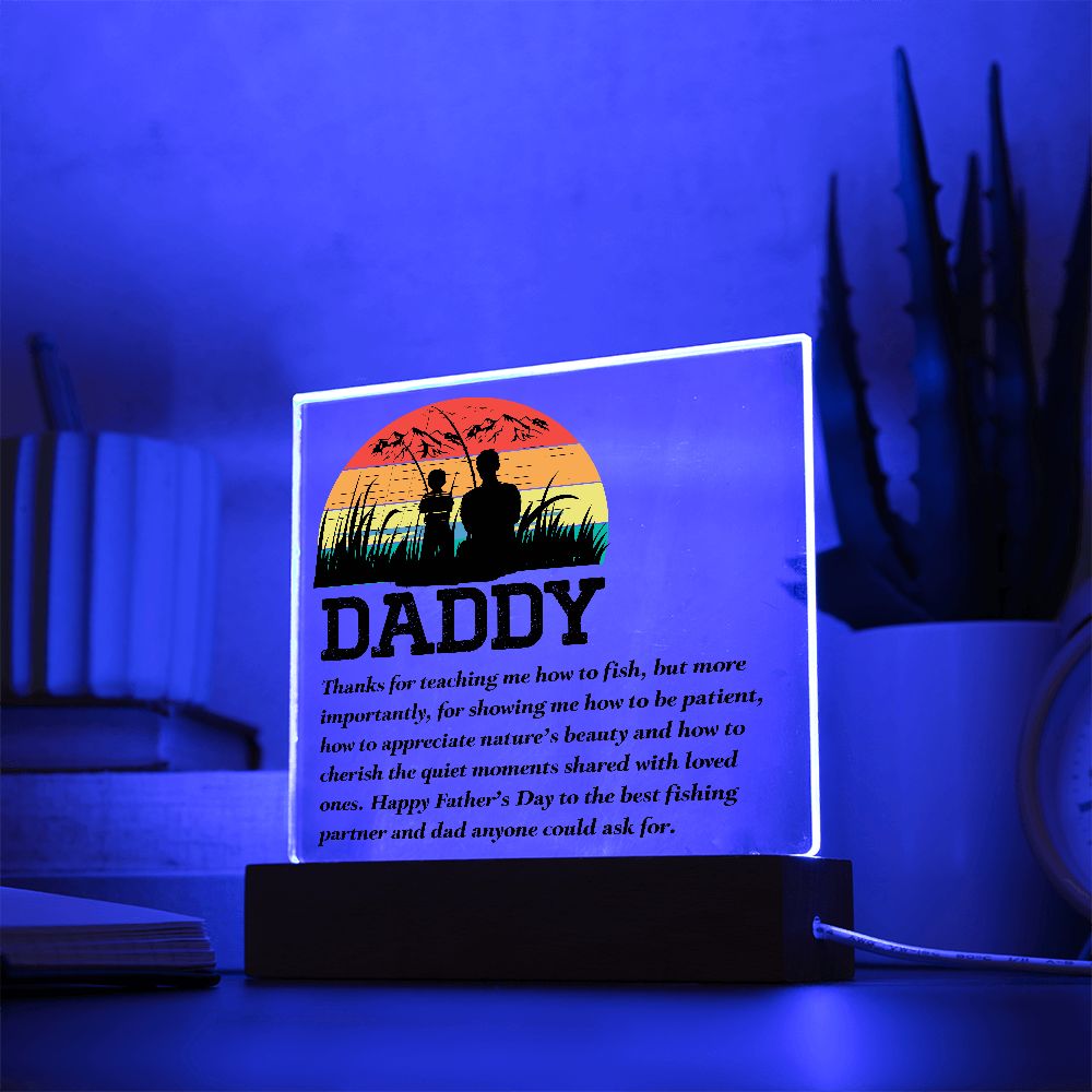 Acrylic Plaque, Fathers Day Gift, Best Dad, Loving Message, Fathers Day, Best Gifts For Dad, LED Plaque, Dad Plaque.