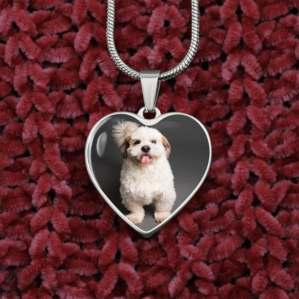 Necklace  for Human/Pet, Personalized Necklace with Picture for cute puppy