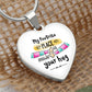 My favourite place is inside your hug customized Heart Necklase.