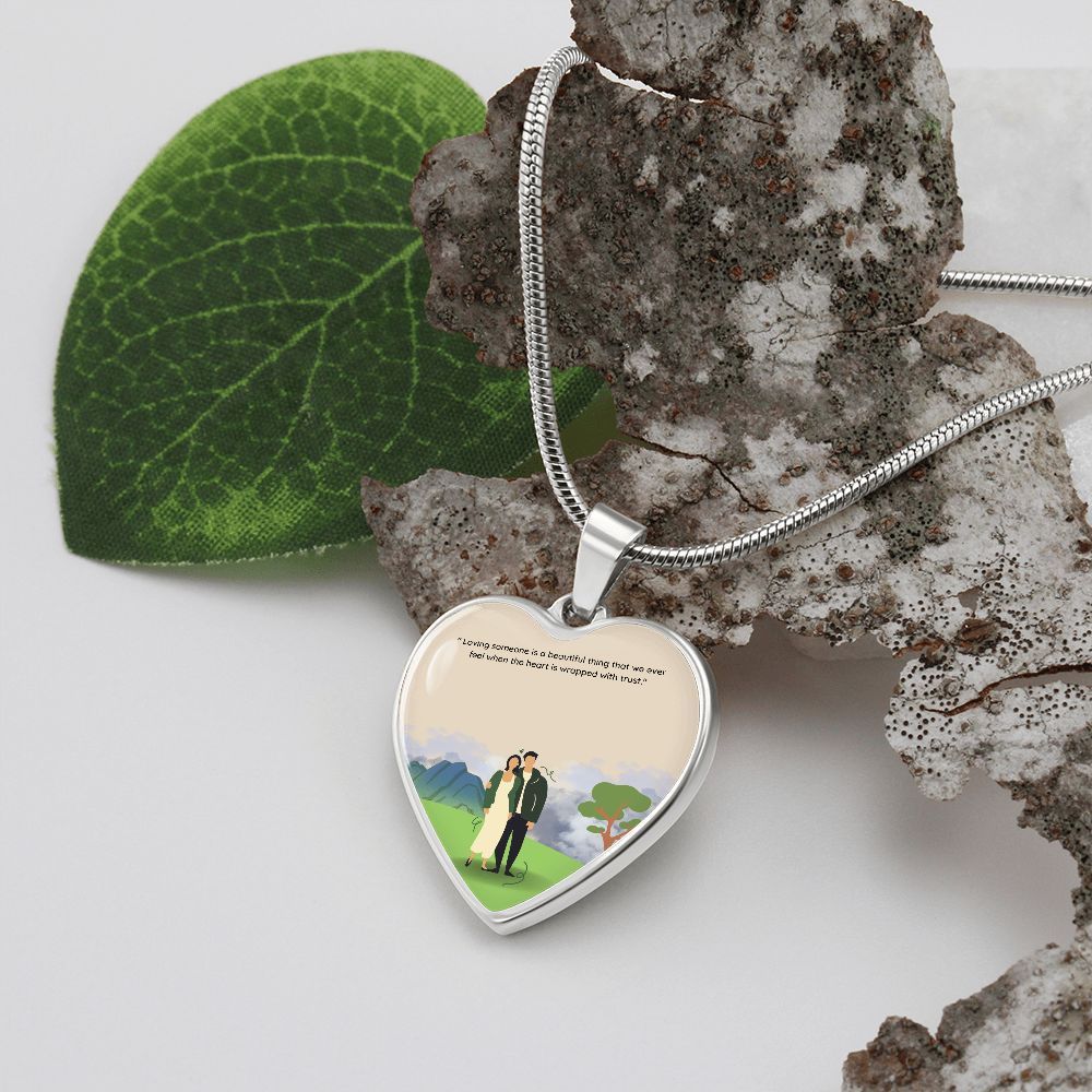 Loving someone is a beautiful thing Customized Heart necklase  Anniversary Gift Customized Picture Pendant Necklace for Mother,Wife,Girlfriend