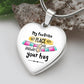My favourite place is inside your hug customized Heart Necklase.