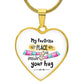 My favourite place is inside your hug customized Heart Necklase.