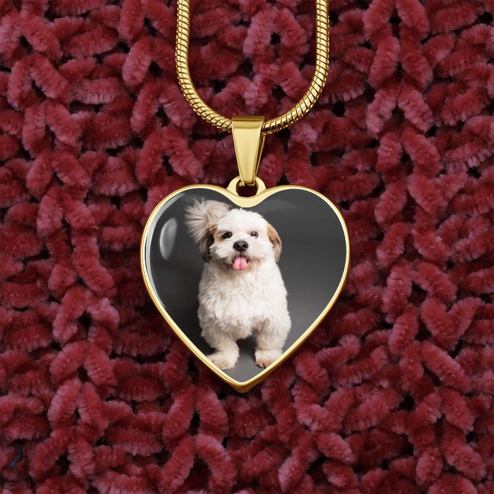 Necklace  for Human/Pet, Personalized Necklace with Picture for cute puppy