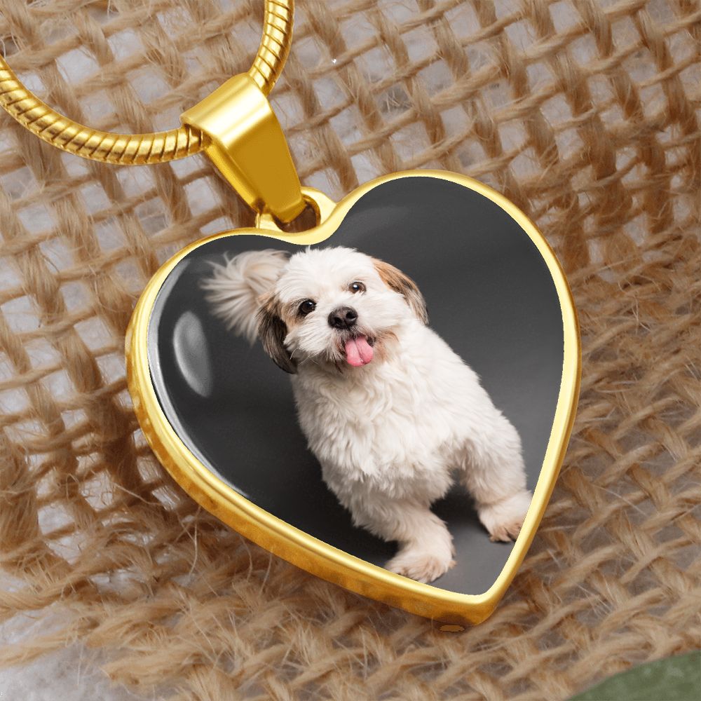 Necklace  for Human/Pet, Personalized Necklace with Picture for cute puppy