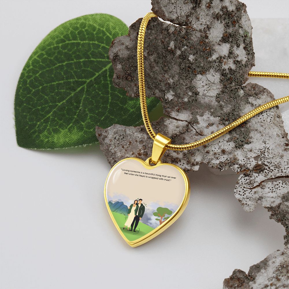 Loving someone is a beautiful thing Customized Heart necklase  Anniversary Gift Customized Picture Pendant Necklace for Mother,Wife,Girlfriend