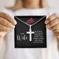 To My Wife -  Personalized Cross Necklace