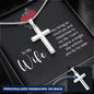 To My Wife -  Personalized Cross Necklace