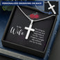 To My Wife -  Personalized Cross Necklace