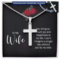 To My Wife -  Personalized Cross Necklace
