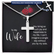 To My Wife -  Personalized Cross Necklace