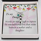 CUSTOMIZABLE Necklace GIFT, Crafted For Your Daughter With LOVE And WISDOM