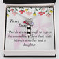 CUSTOMIZABLE Necklace GIFT, Crafted For Your Daughter With LOVE And WISDOM