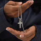 To My Fiancce - stunning artisan-crafted Stainless Cross Necklace with Ball Chain.