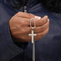 To My Fiancce - stunning artisan-crafted Stainless Cross Necklace with Ball Chain.