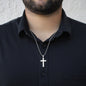 CUSTOMIZABLE Cross Necklase with Ball Chain GIFT, Crafted For Your Father With LOVE And WISDOM