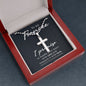 To My Fiancce - stunning artisan-crafted Stainless Cross Necklace with Ball Chain.