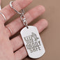 Engraved Dog Tag Keychain.