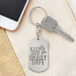 Engraved Dog Tag Keychain.