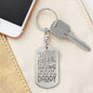Attractive Engraved Dog Tag Keychain