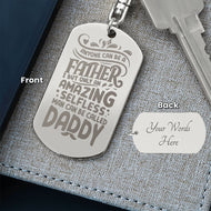 Attractive Engraved Dog Tag Keychain
