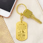 To My Dad Attractive Engraved Dog Tag Keychain.