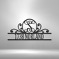 Family Name Letter with Scroll Design