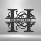 Split Letter Monogram Steel Sign - Family Name - Family Initial (Fully Customizable)