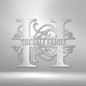 Split Letter Monogram Steel Sign - Family Name - Family Initial (Fully Customizable)