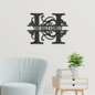 Split Letter Monogram Steel Sign - Family Name - Family Initial (Fully Customizable)