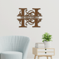 Split Letter Monogram Steel Sign - Family Name - Family Initial (Fully Customizable)