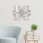 Split Letter Monogram Steel Sign - Family Name - Family Initial (Fully Customizable)